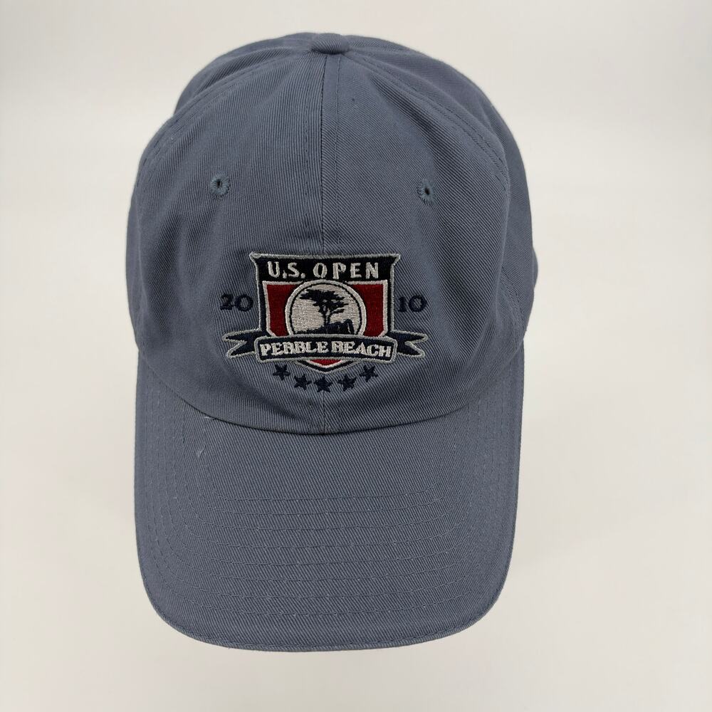 Vintage U.S. Open Blue Pebble Beach Golf Hat USGA Label Adjustable 2010 Preowned
